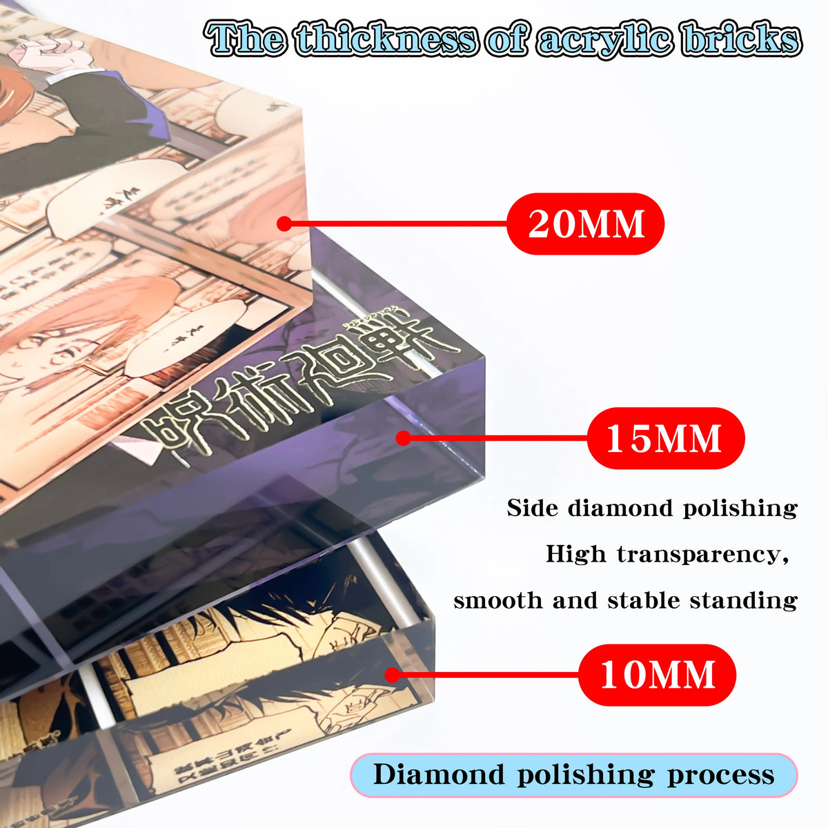 Custom Anime Acrylic Photo Block – Personalized Display