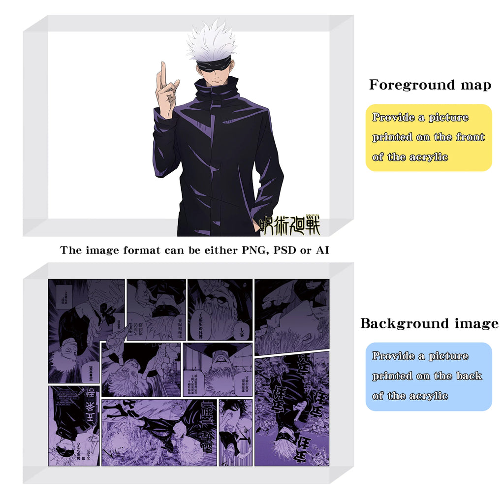 Custom Anime Acrylic Photo Block – Personalized Display