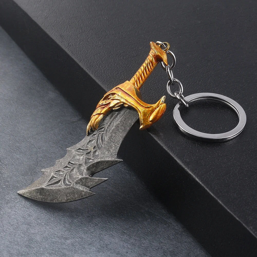 New God of War 4 Kratos Sword Keychain Pendant Keyring Jewelry Men and Women Car Key Chain Accessories