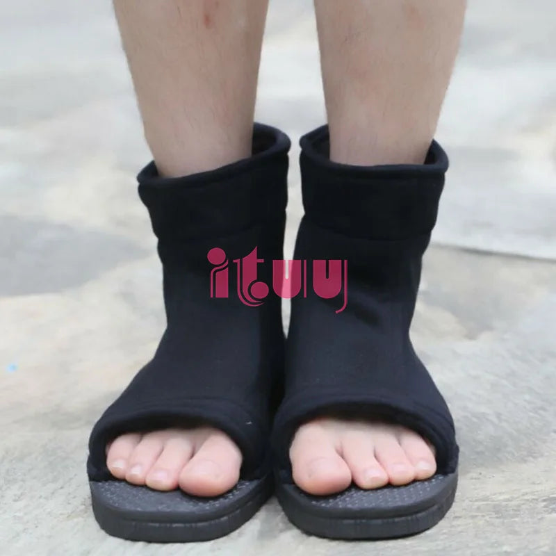 Anime Ninja Cosplay Sandal Boots – Black