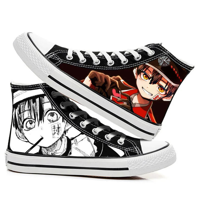 Toilet-Bound Hanako-kun Cosplay High Canvas Shoes Jibaku Shounen Hanako-Kun Nene Yashiro Cartoon Fashion Casual Sneaker Shoes