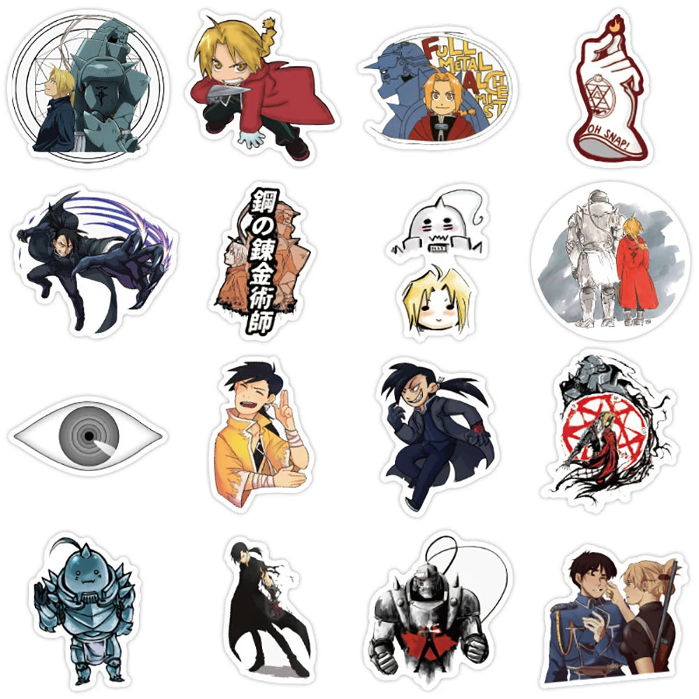 Fullmetal Alchemist Sticker Pack – Waterproof Anime Decals