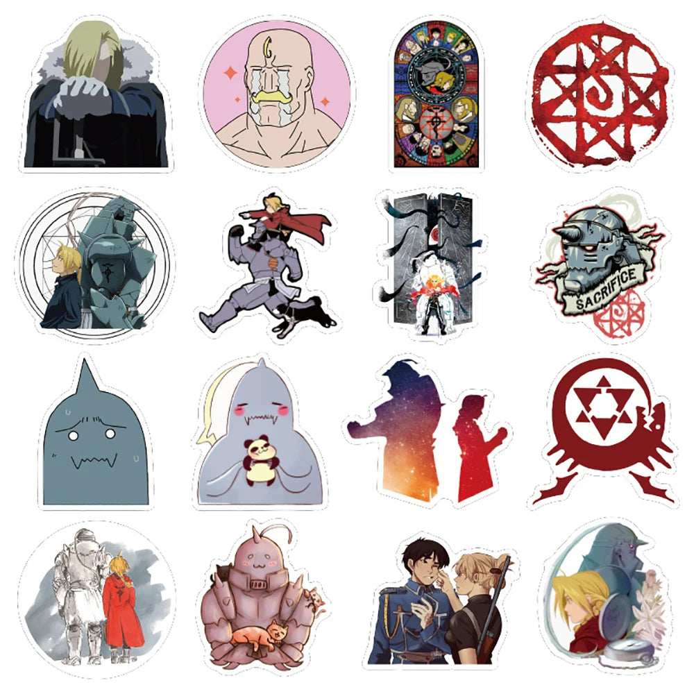 Fullmetal Alchemist Sticker Pack – Waterproof Anime Decals