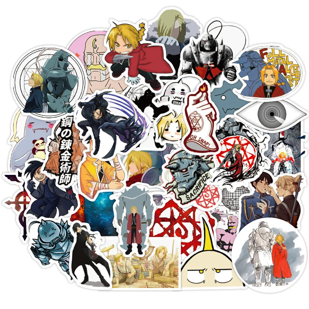 Fullmetal Alchemist Sticker Pack – Waterproof Anime Decals