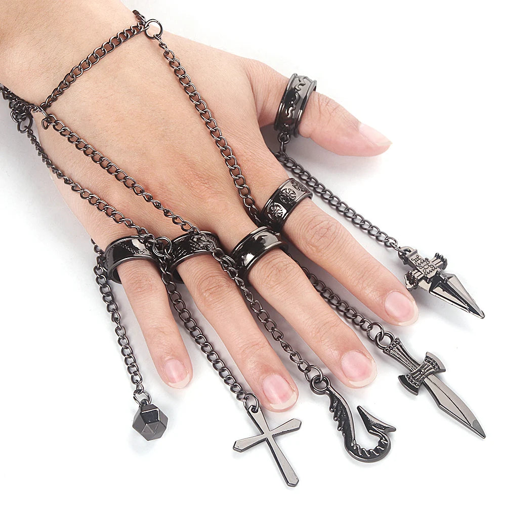Kurapika Chain Ring Bracelet – Hunter x Hunter Anime Jewelry