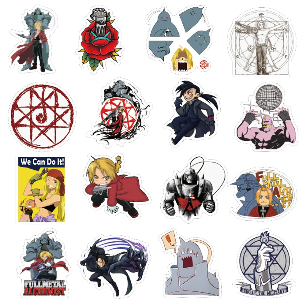 Fullmetal Alchemist Sticker Pack – Waterproof Anime Decals