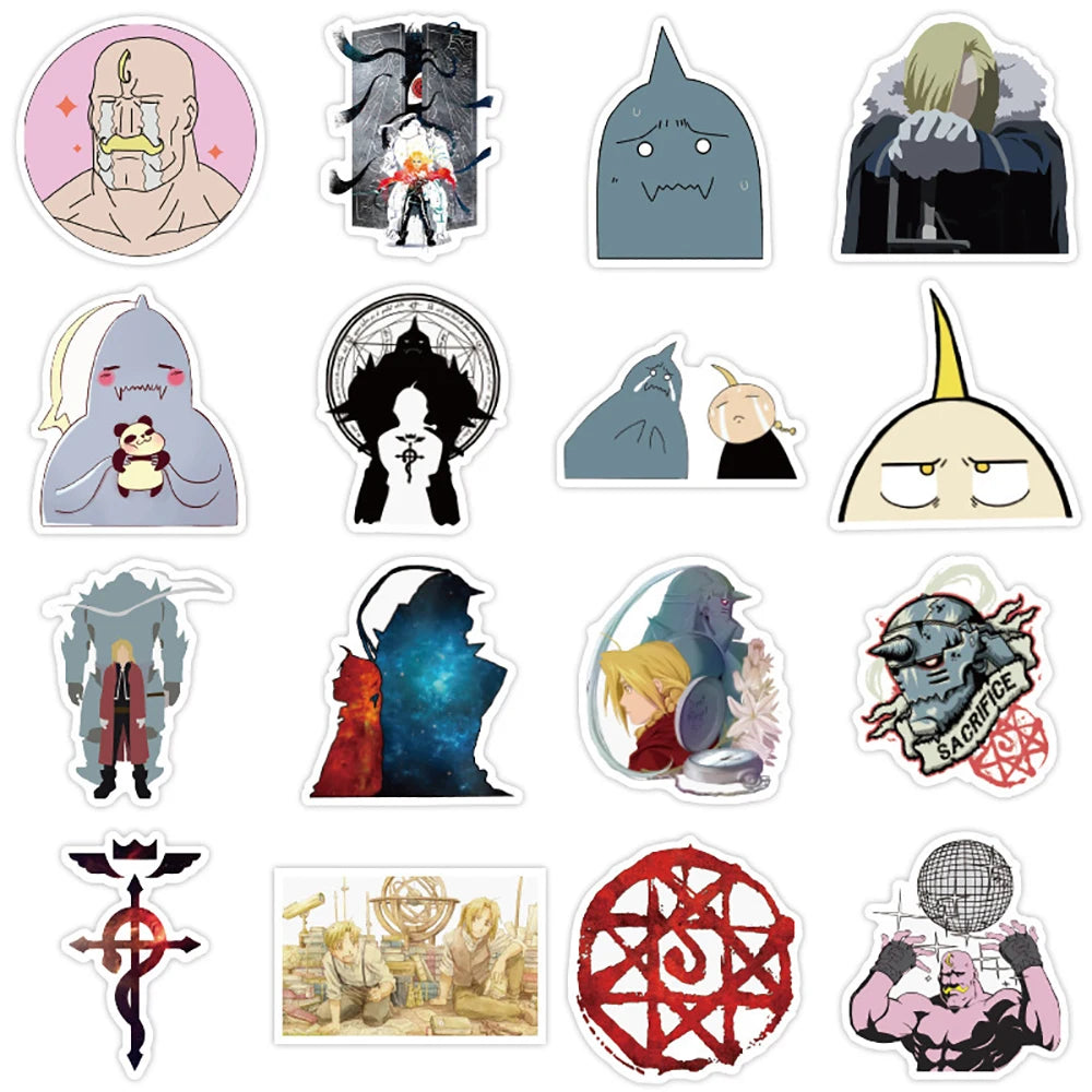 Fullmetal Alchemist Sticker Pack – Waterproof Anime Decals