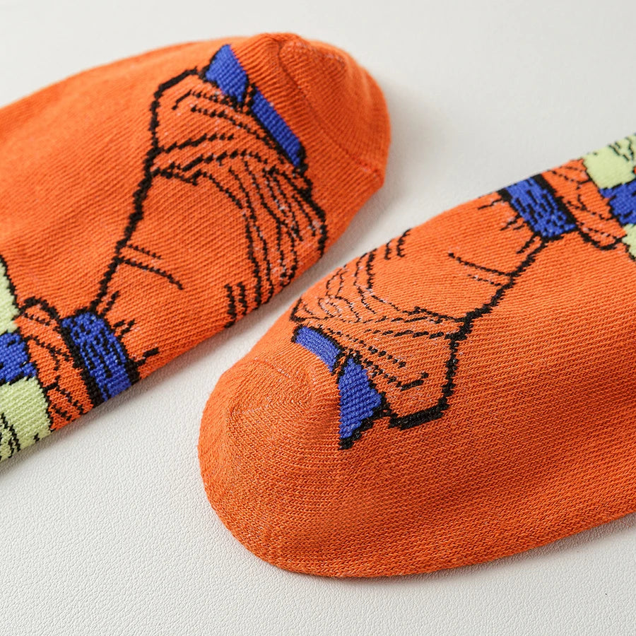 Anime Ankle Socks – 5 Pairs Cartoon Pack