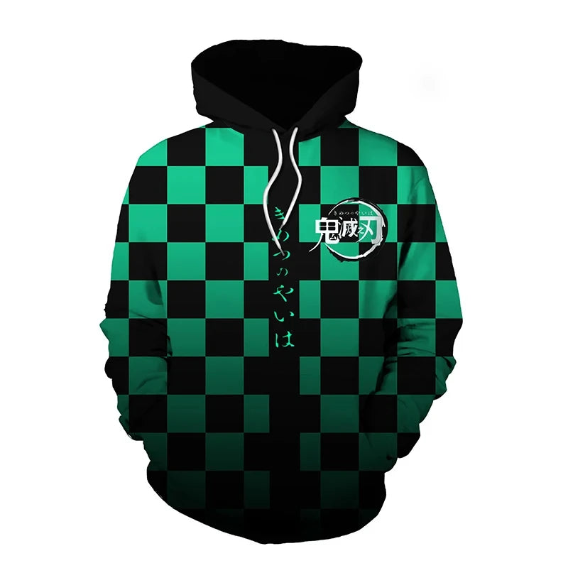 Anime 3D Print Oversized Hoodie – Y2K Pullover