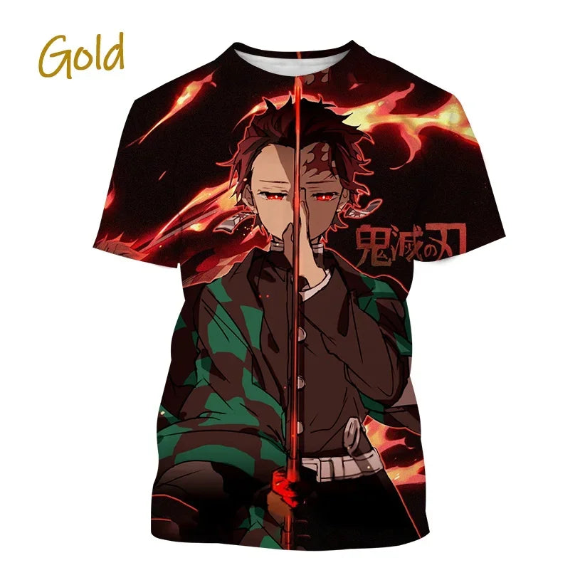 Tanjiro Kamado 3D T-Shirt – Demon Slayer Anime Tee