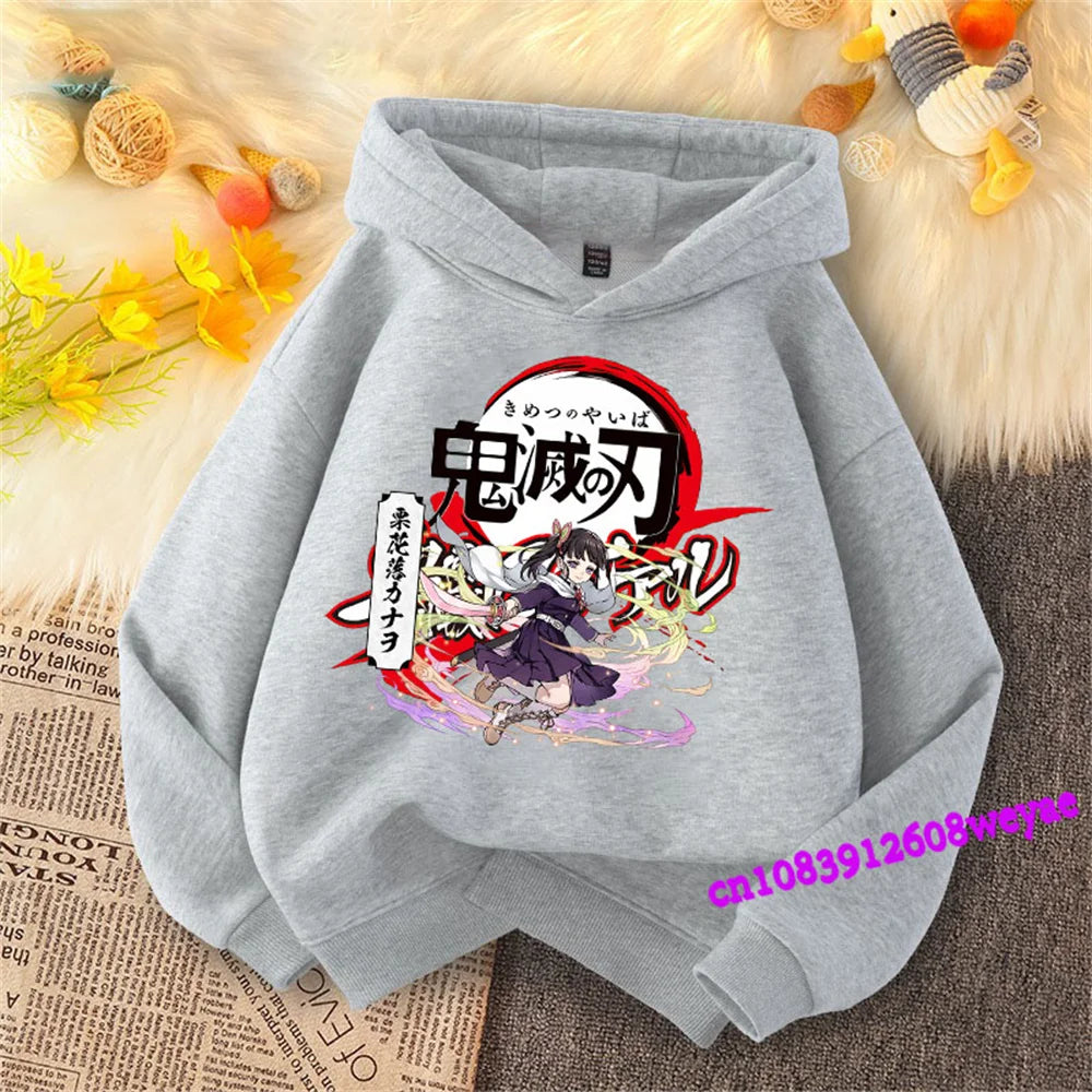 Demon Slayer Kids Hoodie – Anime Print Sweatshirt