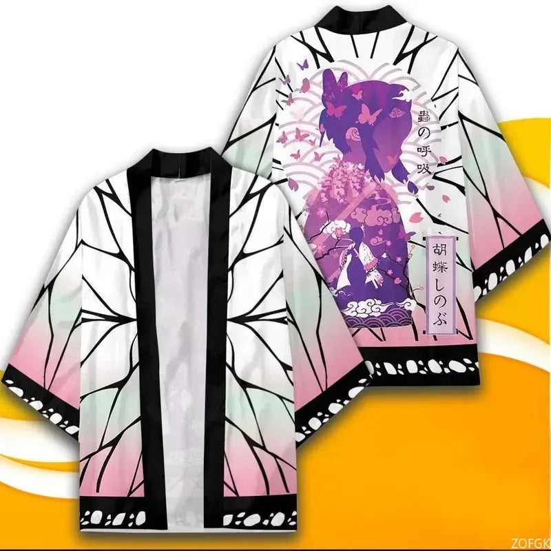 Anime 3D Print Half-Sleeve Cardigan – Cosplay Top