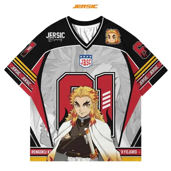 Demon Slayer Jersey T-Shirt – Oversized Anime Tee