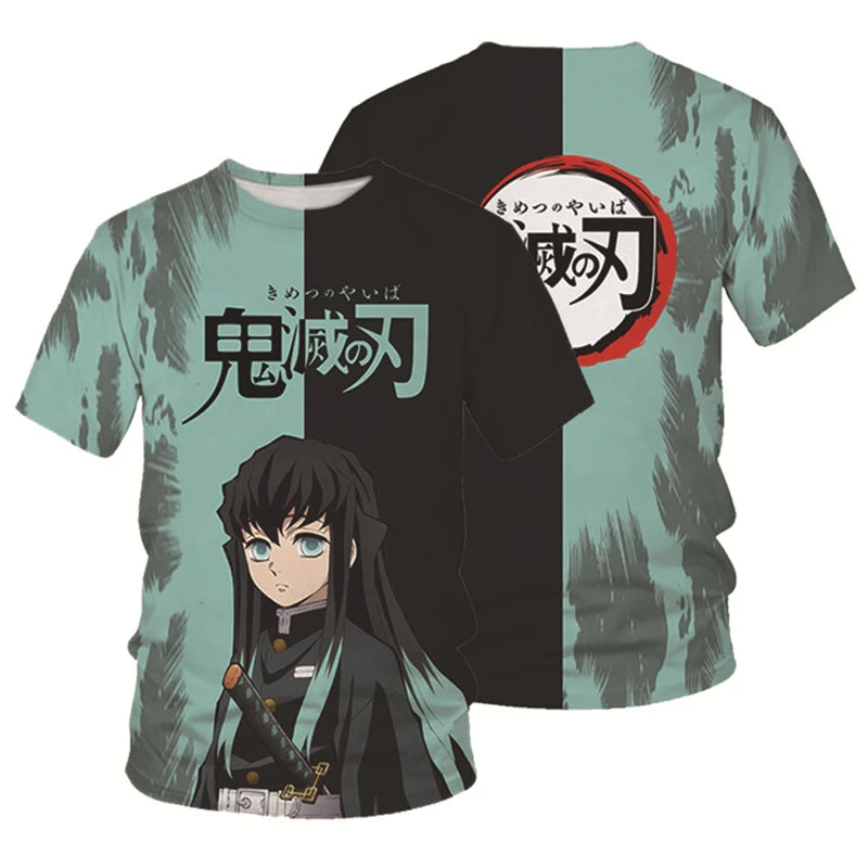 Demon Slayer Kids 3D Print T-Shirt – Anime Tee