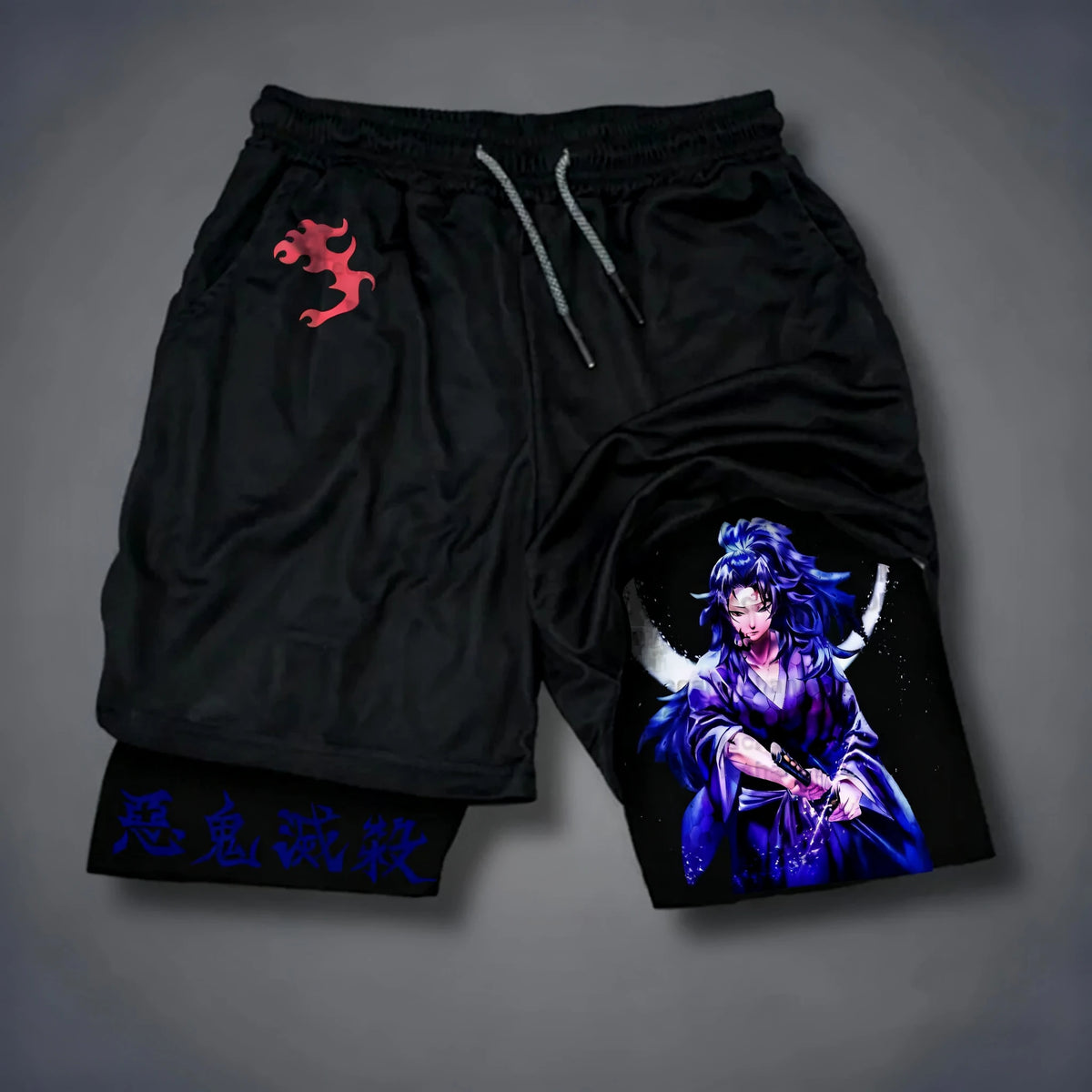 Demon Slayer Unisex Double-Layer Shorts – Anime Print