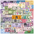 Hello Kitty & Kuromi Money Stickers – 50pcs Kawaii Decals