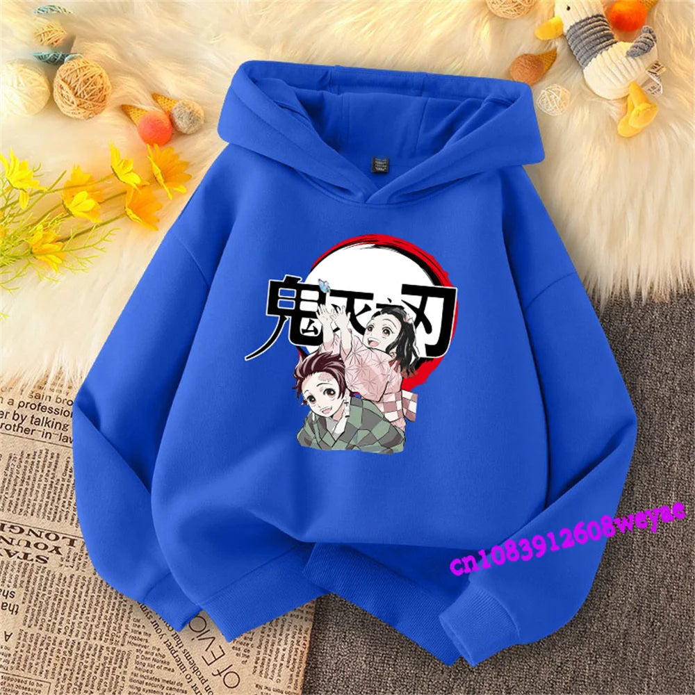 Demon Slayer Kids Hoodie – Anime Print Sweatshirt