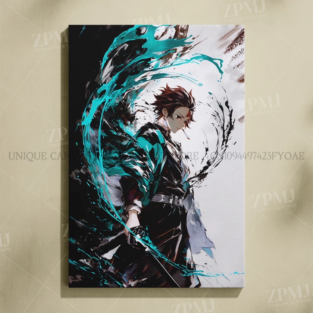 Demon Slayer Poster Art – Anime Canvas Wall Print
