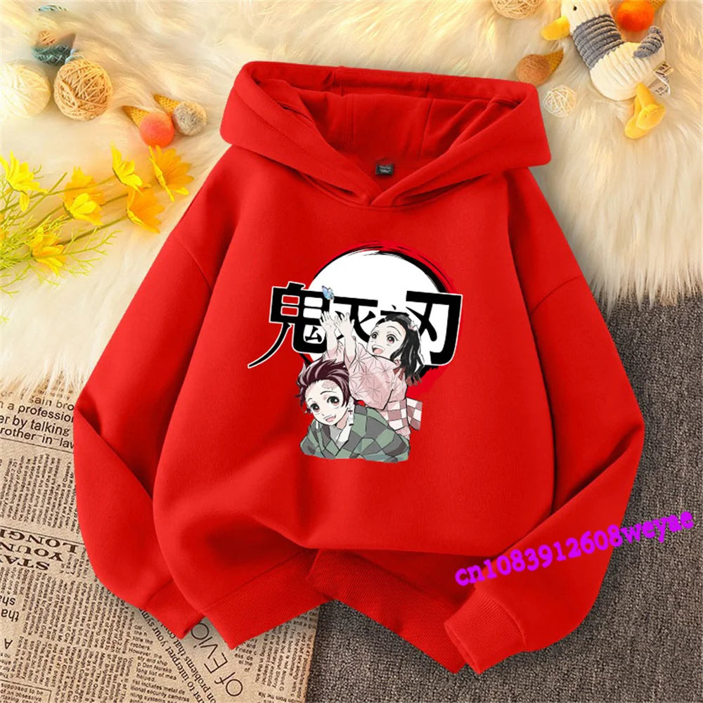 Demon Slayer Kids Hoodie – Anime Print Sweatshirt
