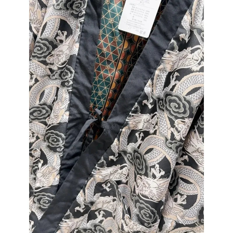 Japanese Hanten Winter Coat – Traditional Kimono Jacket
