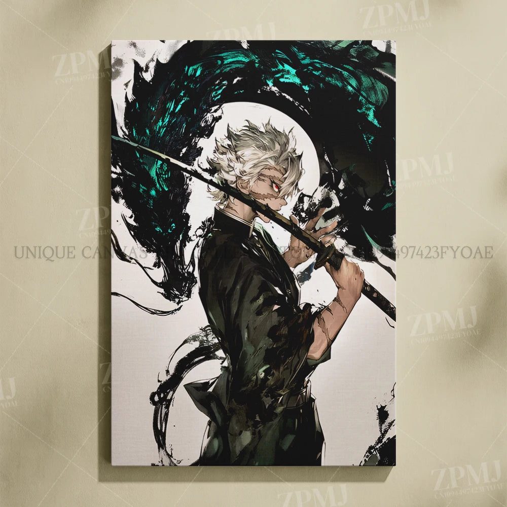 Demon Slayer Poster Art – Anime Canvas Wall Print