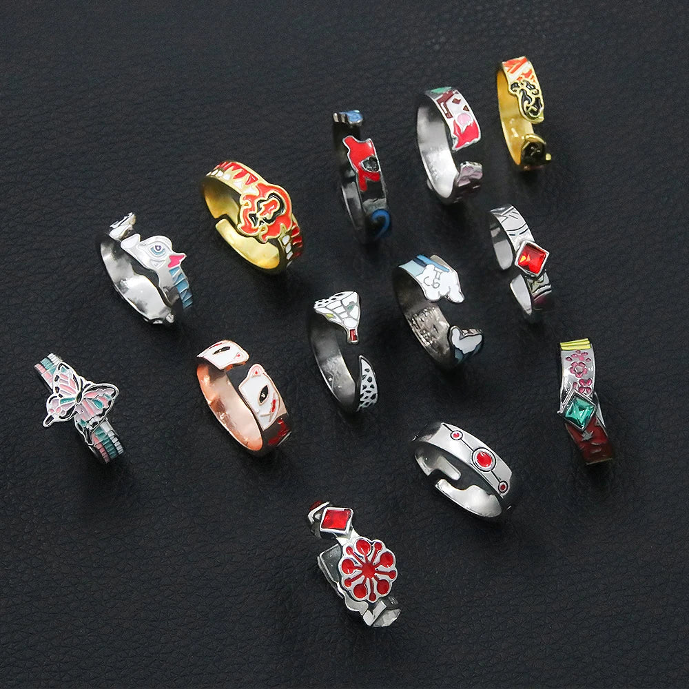 Demon Slayer Character Rings – Anime Adjustable Jewelry