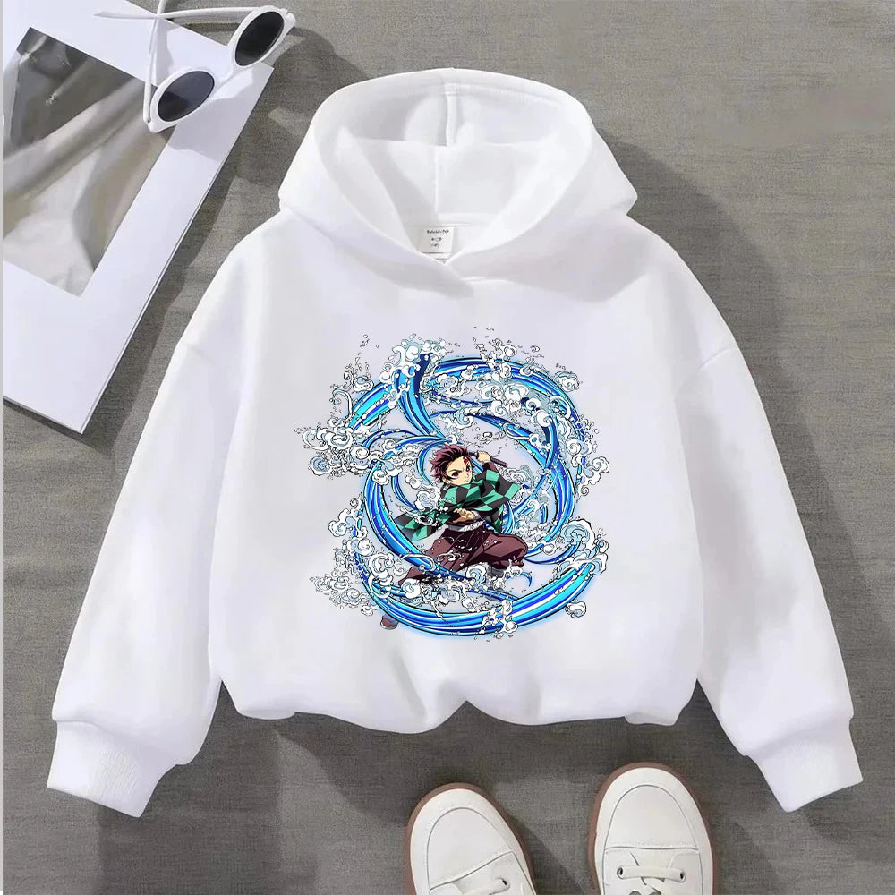 Tanjiro Flame Kids Hoodie – Demon Slayer Anime Pullover