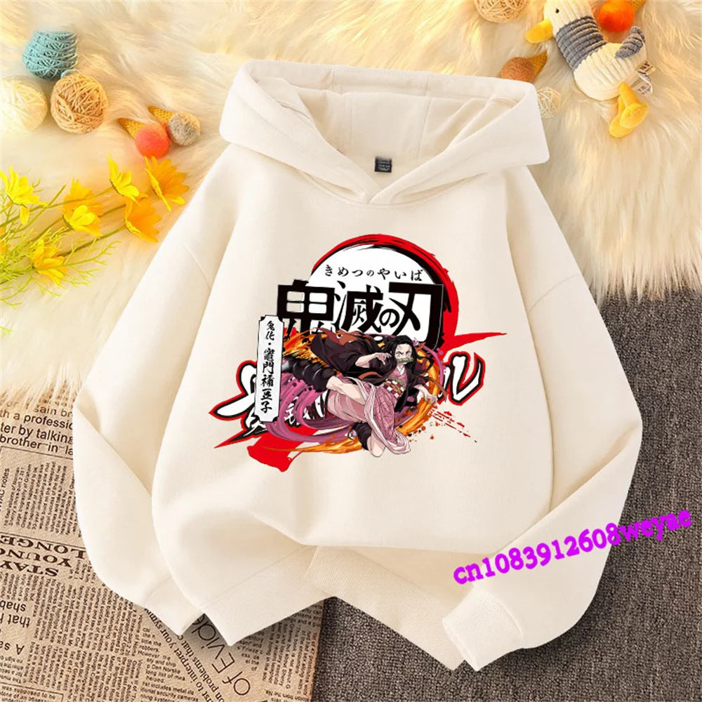 Demon Slayer Kids Hoodie – Anime Print Sweatshirt