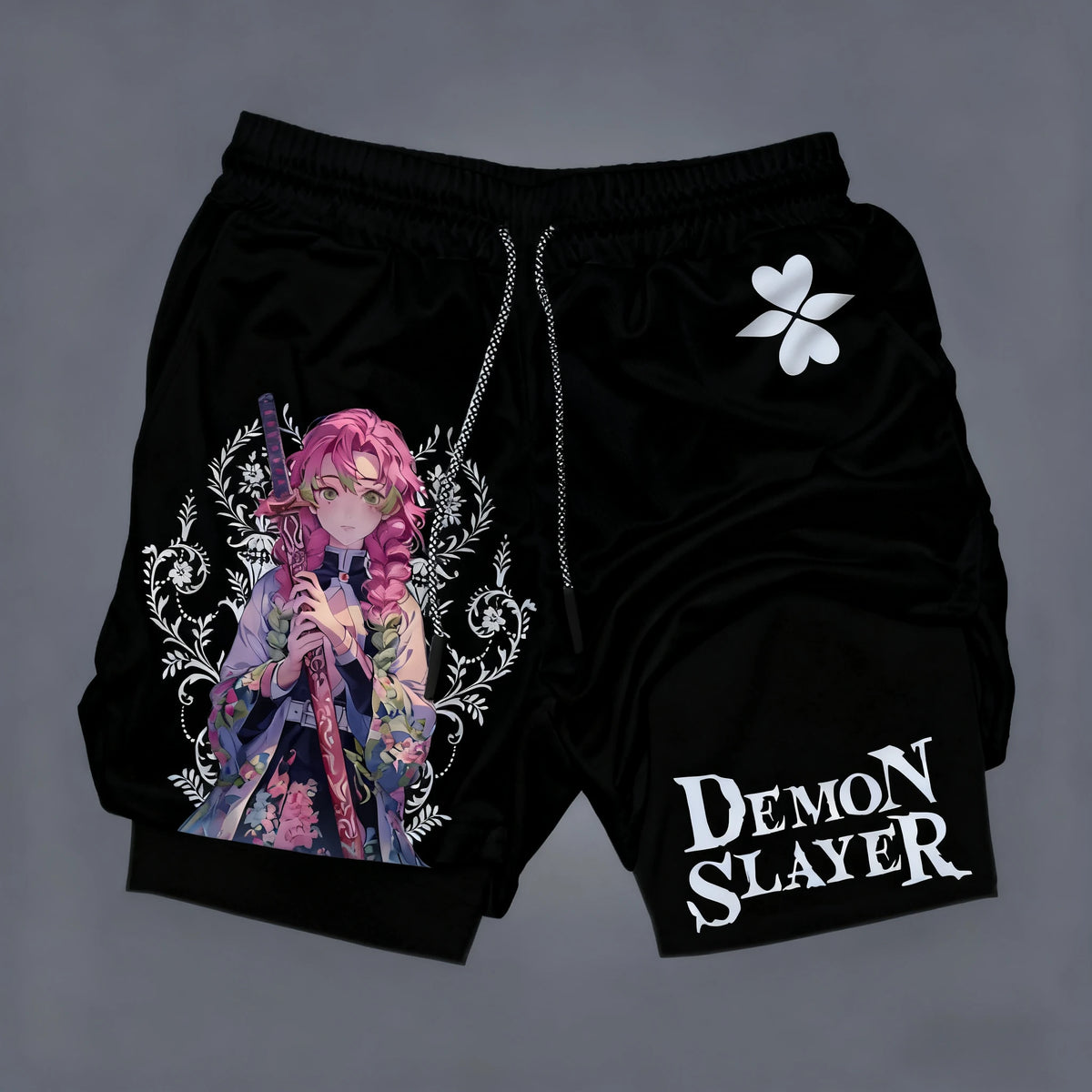 Demon Slayer Double-Layer Athletic Shorts