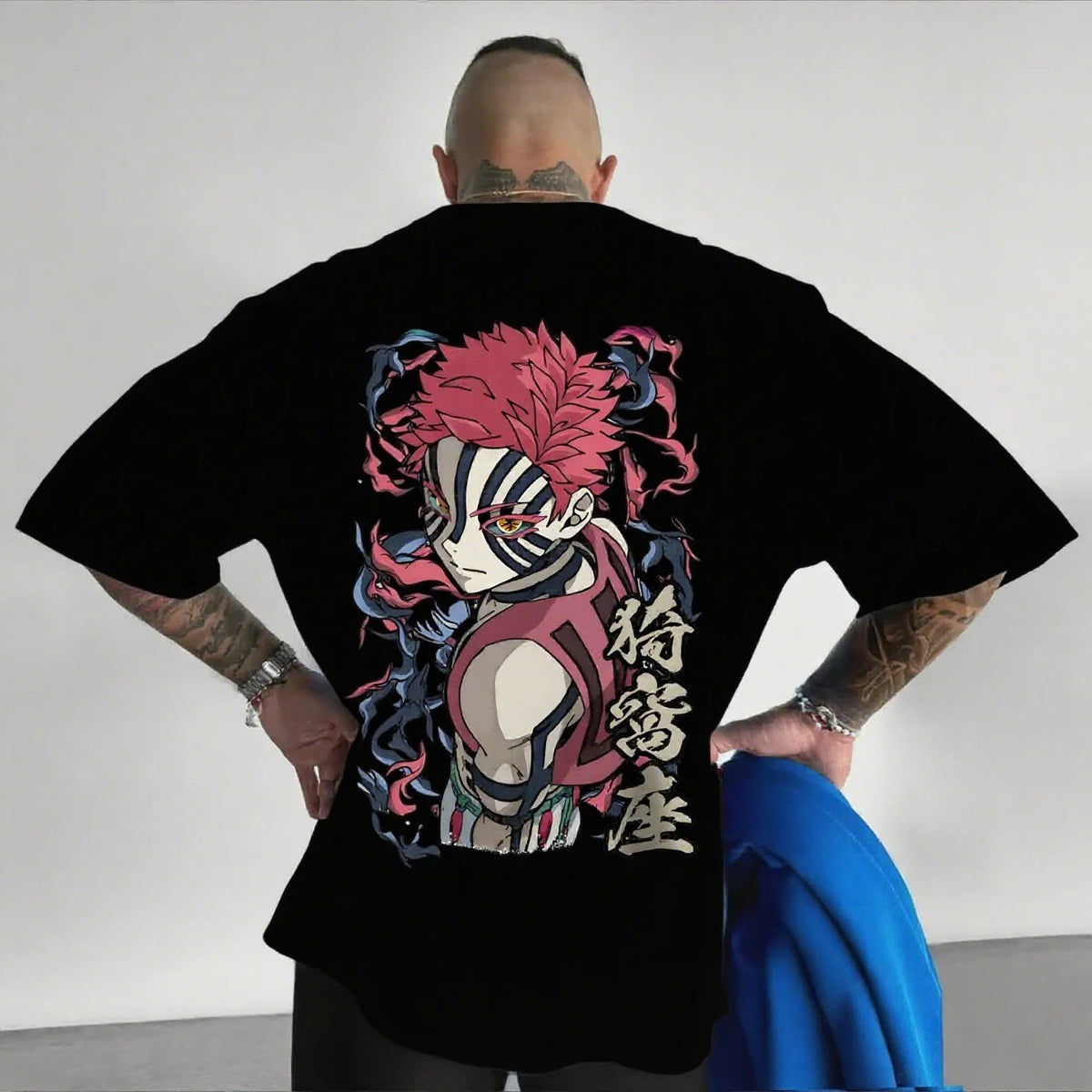 Akaza Oversized T-Shirt – Demon Slayer Anime Tee