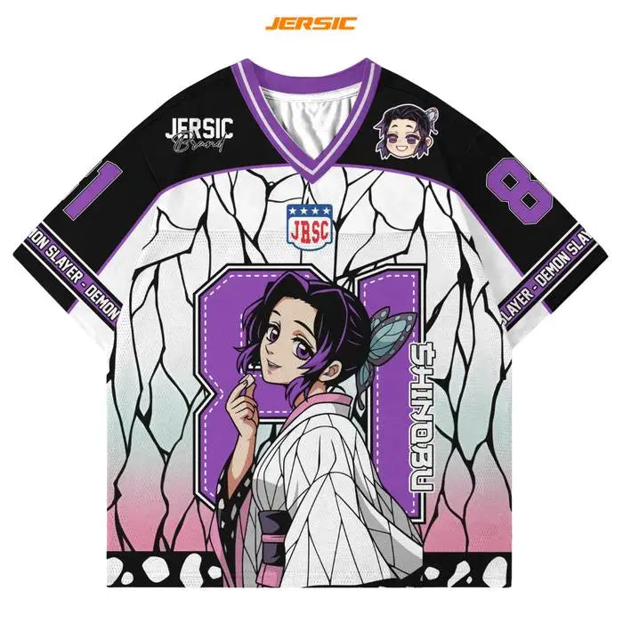 Demon Slayer Jersey T-Shirt – Oversized Anime Tee