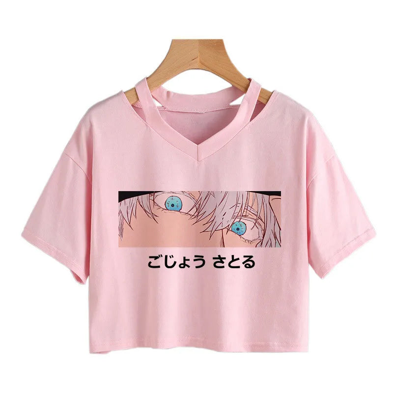 Anime Graphic Crop Top – Harajuku Y2K Tee