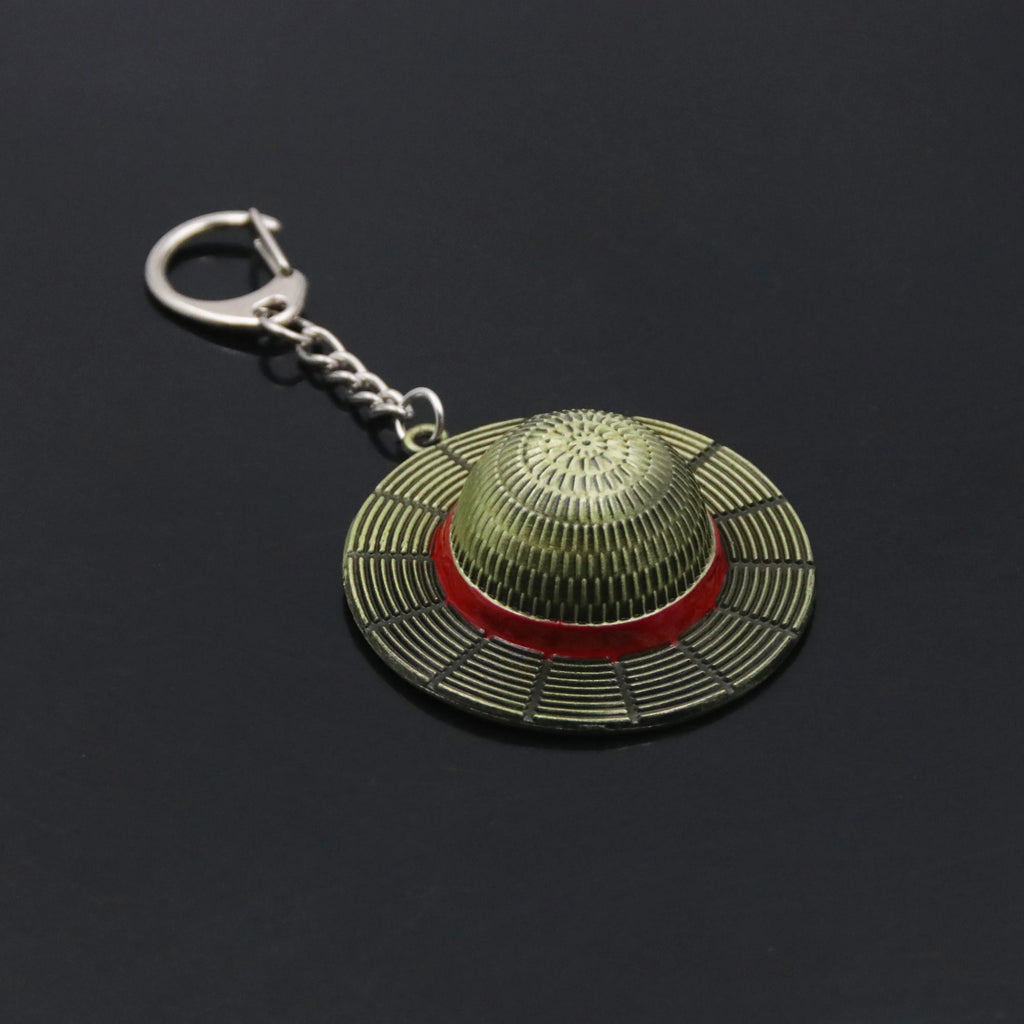 Straw Hat Keychain – One Piece Luffy Metal Pendant