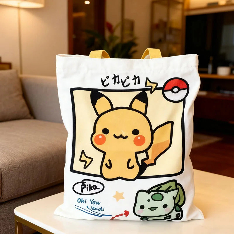 Pikachu Pokémon Canvas Shoulder Bag – Anime Tote