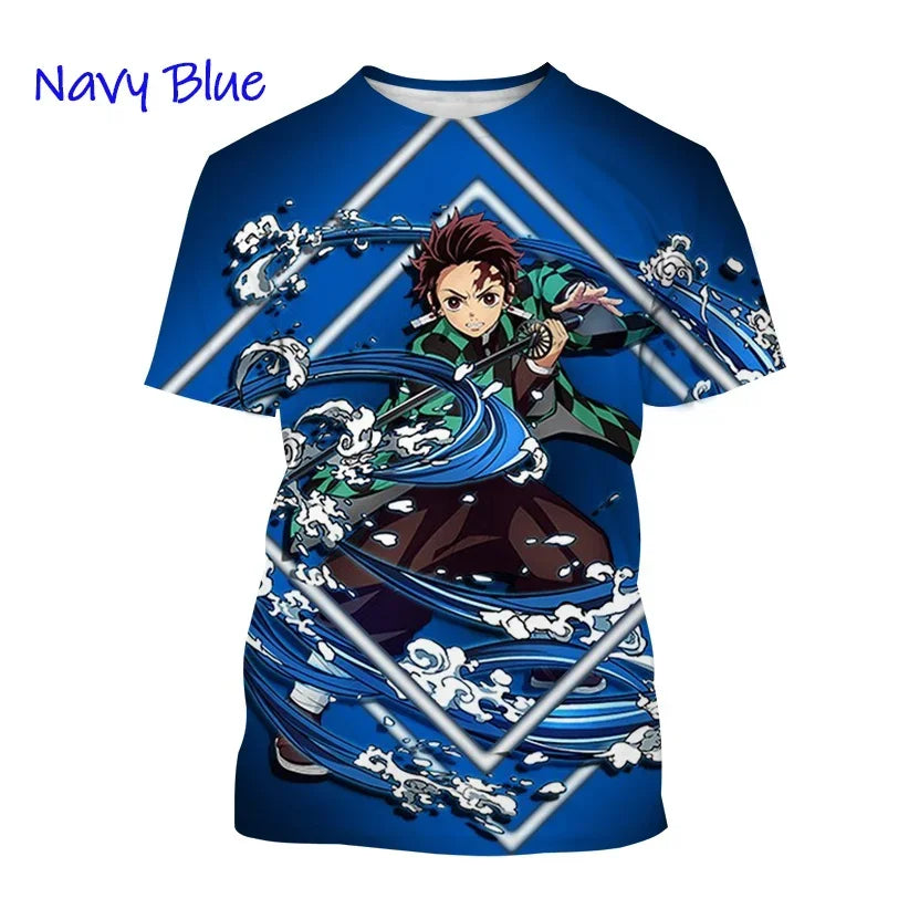 Tanjiro Kamado 3D T-Shirt – Demon Slayer Anime Tee