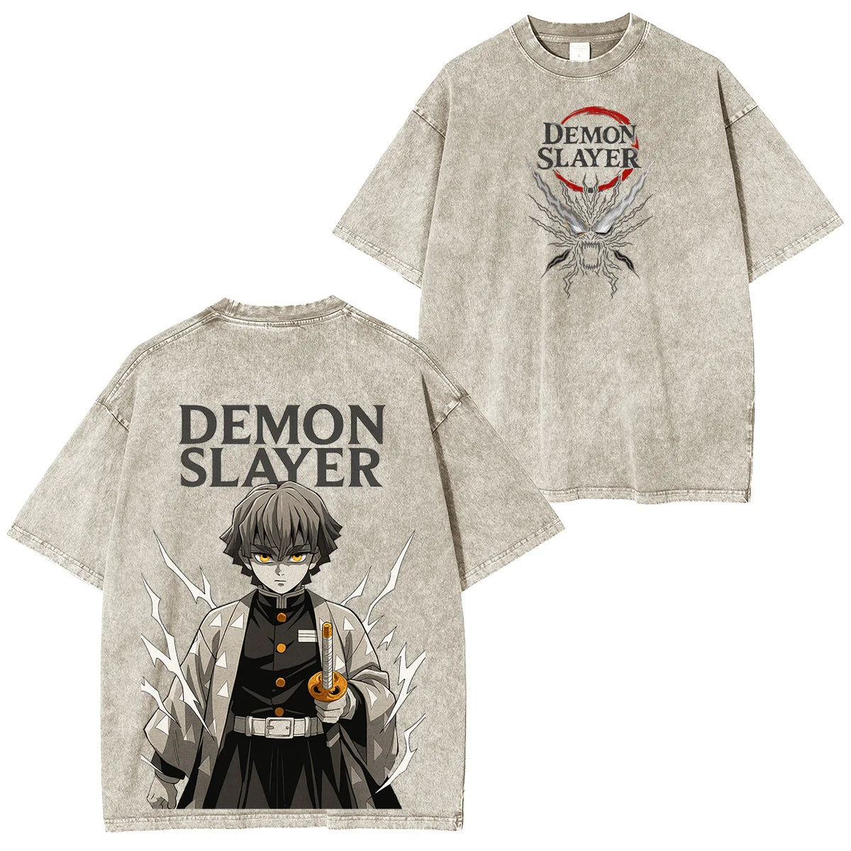 Demon Slayer Vintage Washed Oversized T-Shirt
