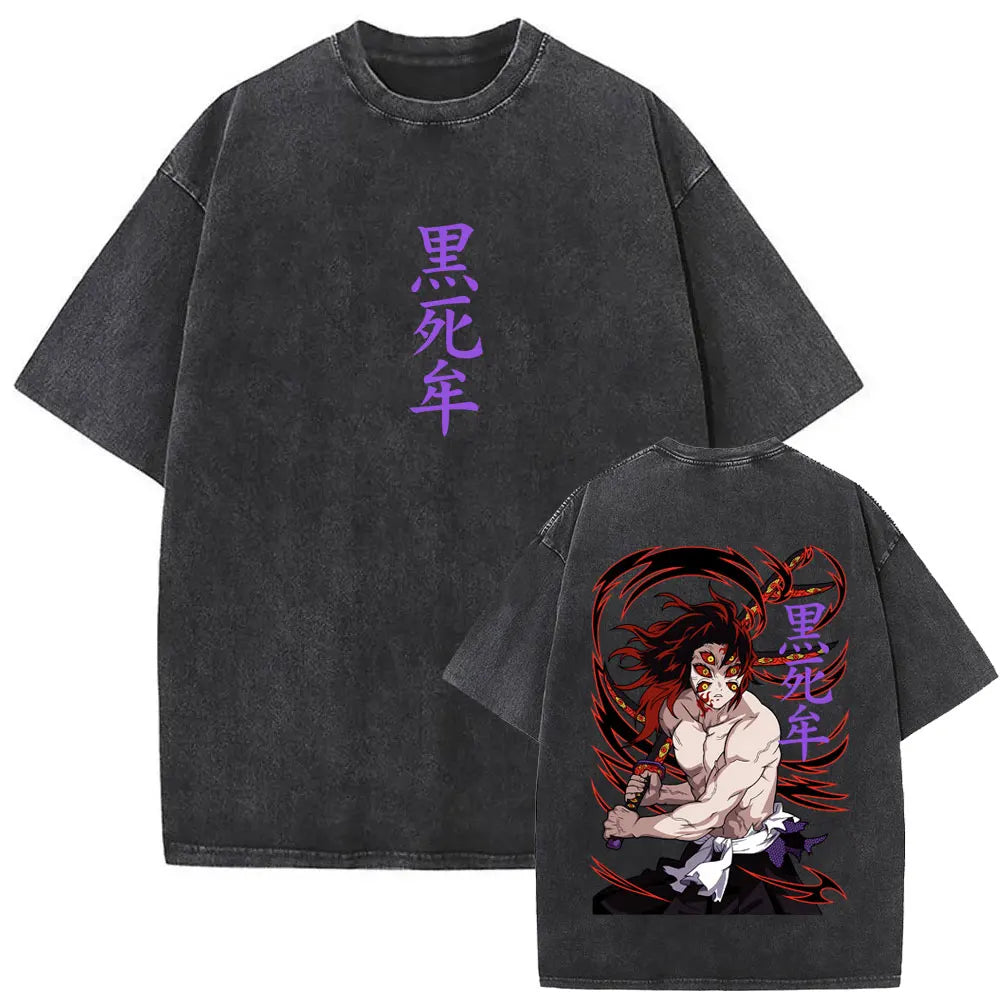 Demon Slayer Vintage Graphic T-Shirt – Oversized Anime Streetwear