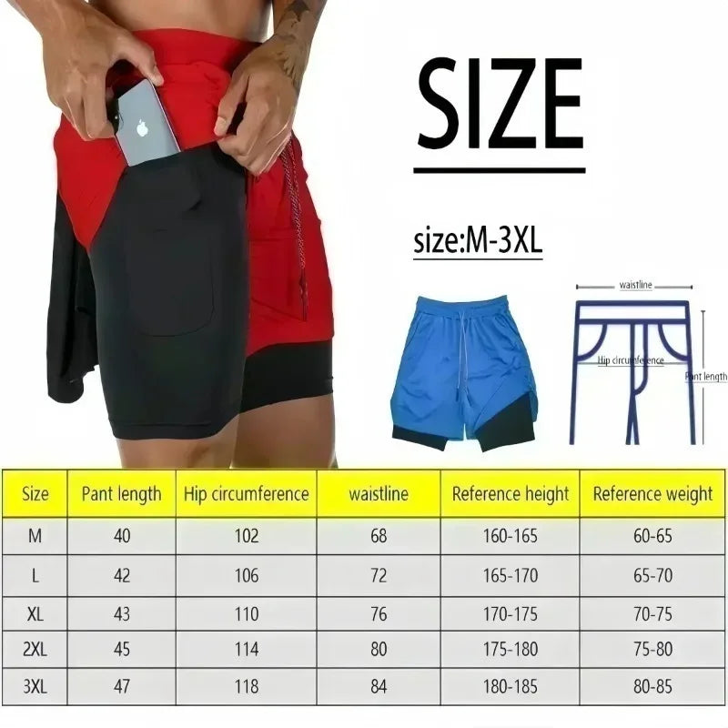 Demon Slayer 2-in-1 Quick Dry Gym Shorts