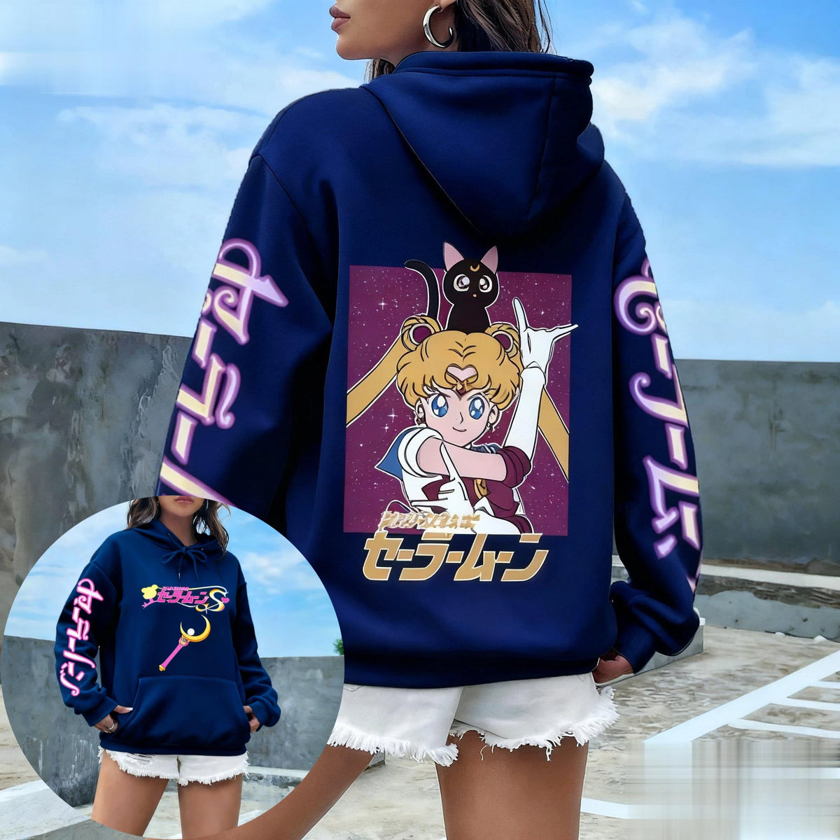 Sailor Moon Anime Hoodie – Japanese Print Sweatshirt