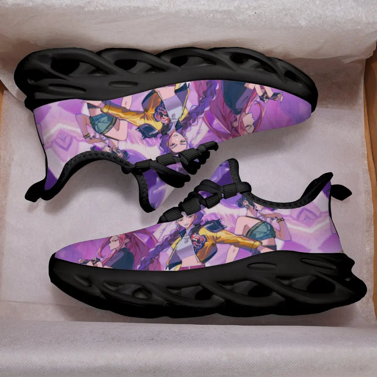 Anime Girls Print Sneakers – Lightweight Sports Shoes