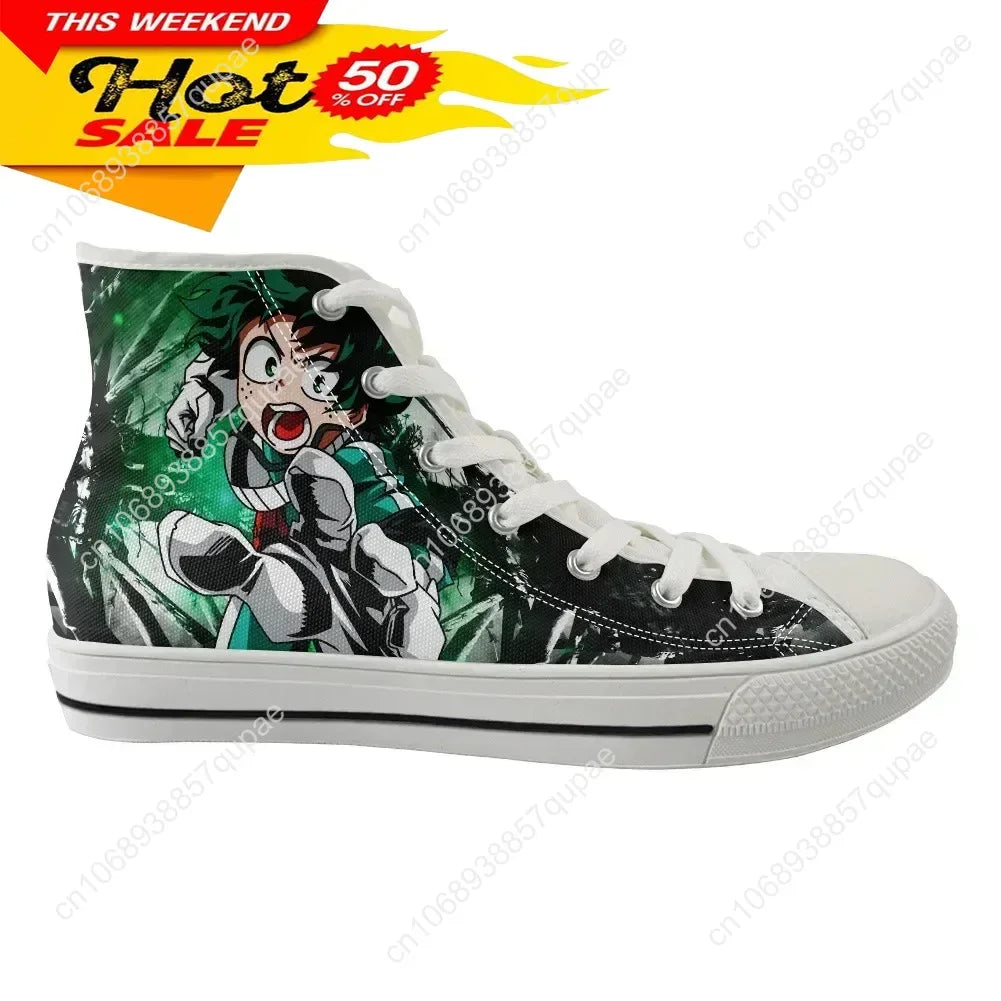 Izuku Midoriya High-Top Canvas Shoes – My Hero Academia