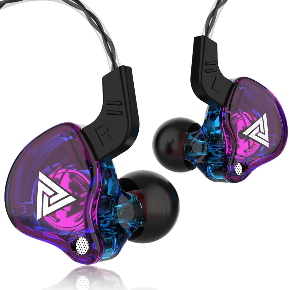 Original QKZ AK6 In-Ear Earphone 6 Dynamic Driver Unit Headphone with Mic Stereo Sports HiFi Subwoofer Headset Monitor Earbuds