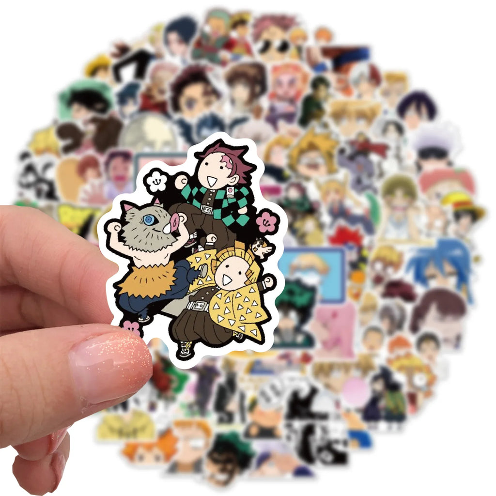 Anime Sticker Pack 300pcs – One Piece, Jujutsu Kaisen & Dragon Ball