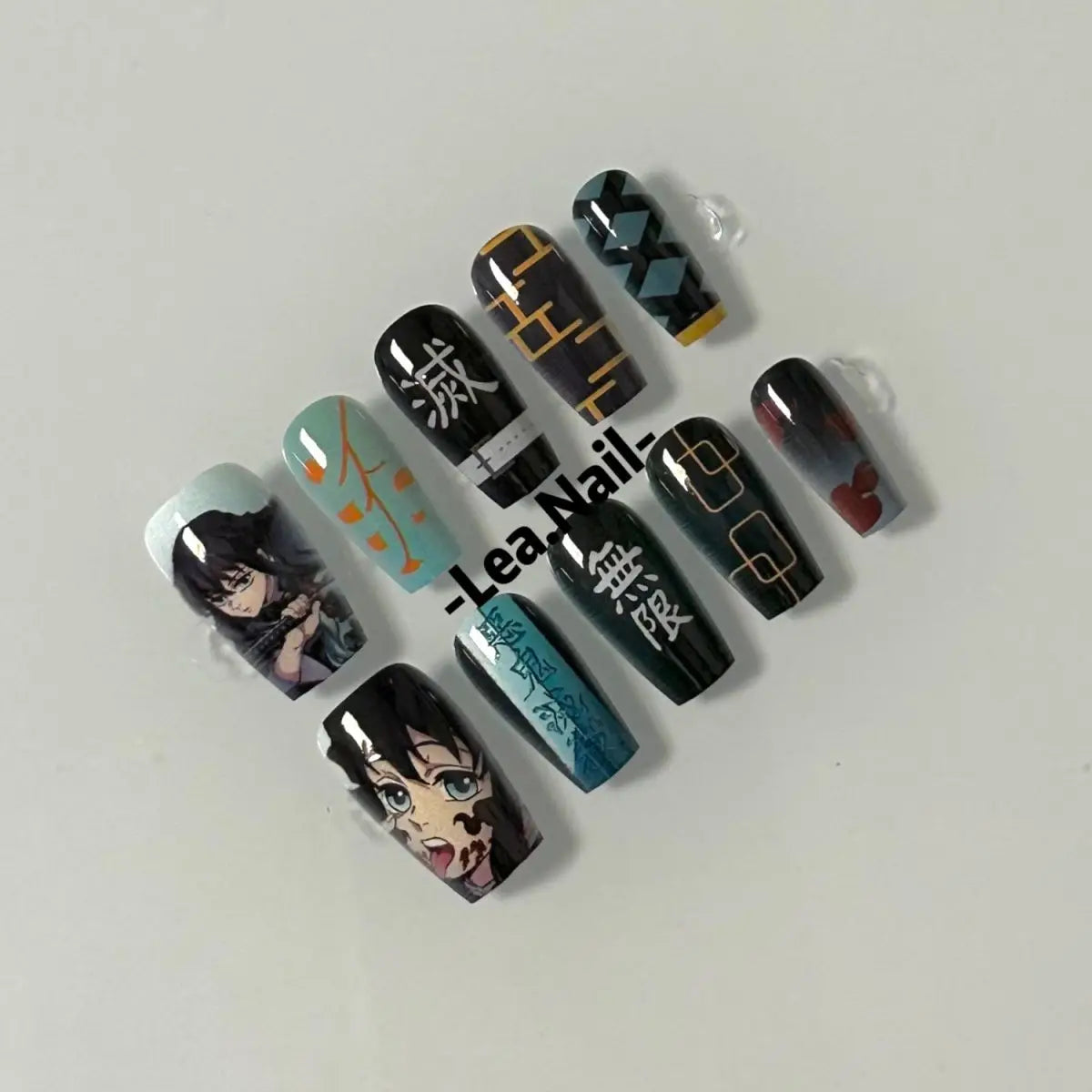 Demon Slayer Nail Art Stickers – Nezuko, Tanjiro & Mitsuri
