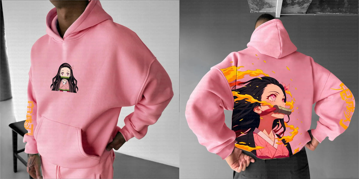 Demon Slayer Graphic Pullover Hoodie – Cotton