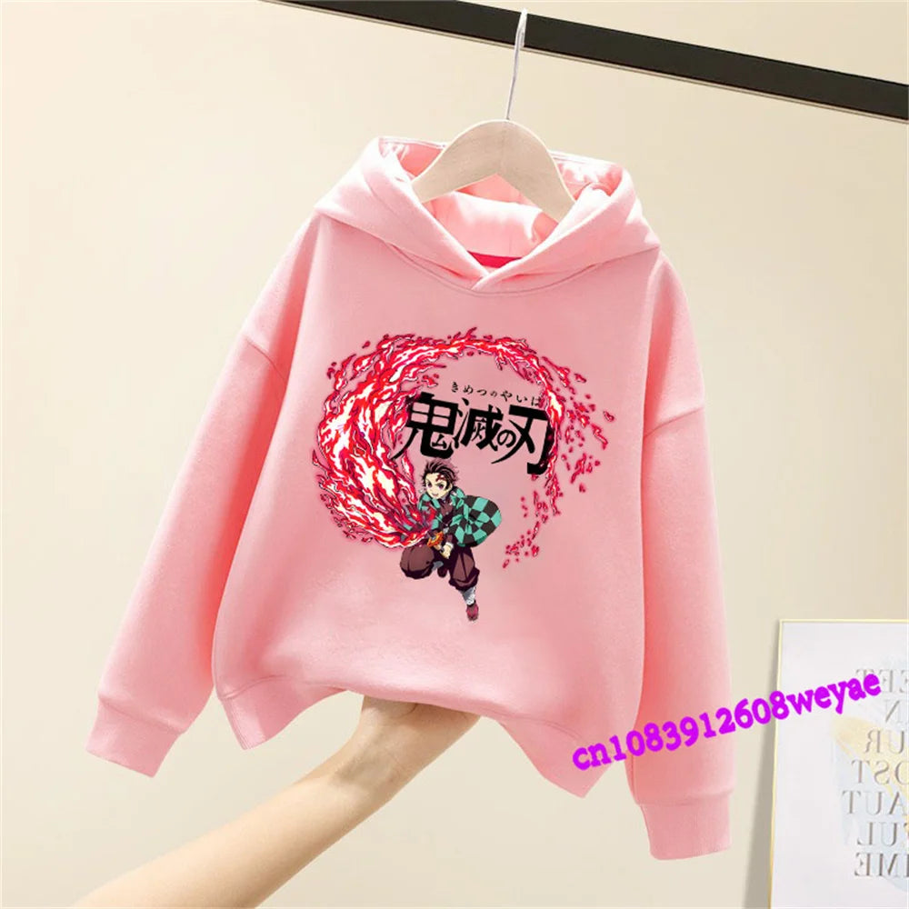 Demon Slayer Kids Hoodie – Anime Print Sweatshirt