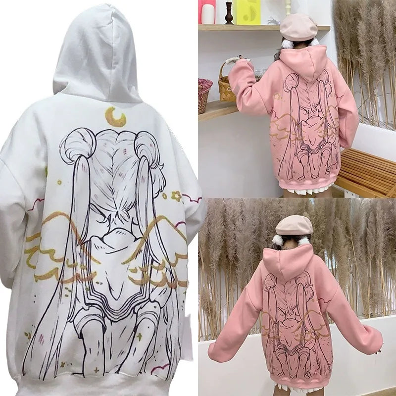Usagi Tsukino Plush Hoodie – Sailor Moon Pink Jacket