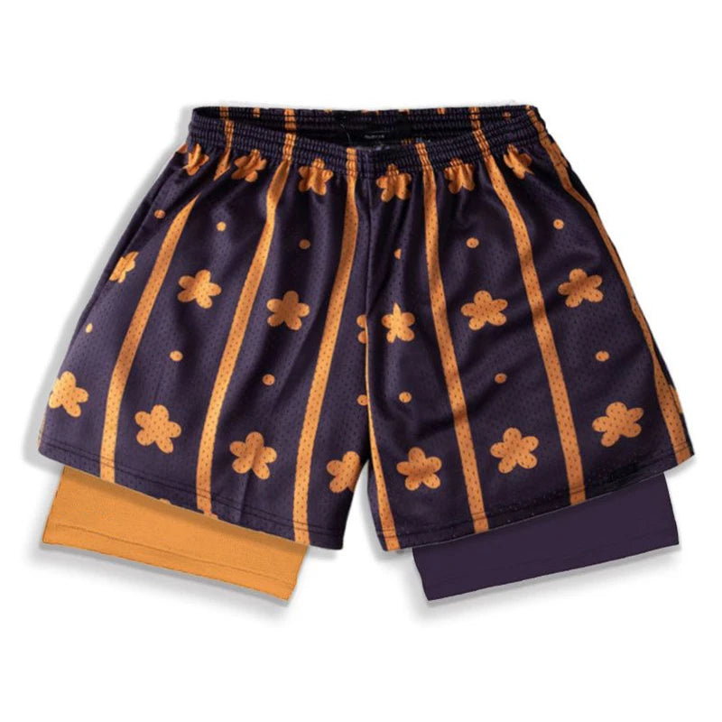 Anime 3D Print 2-in-1 Gym Shorts