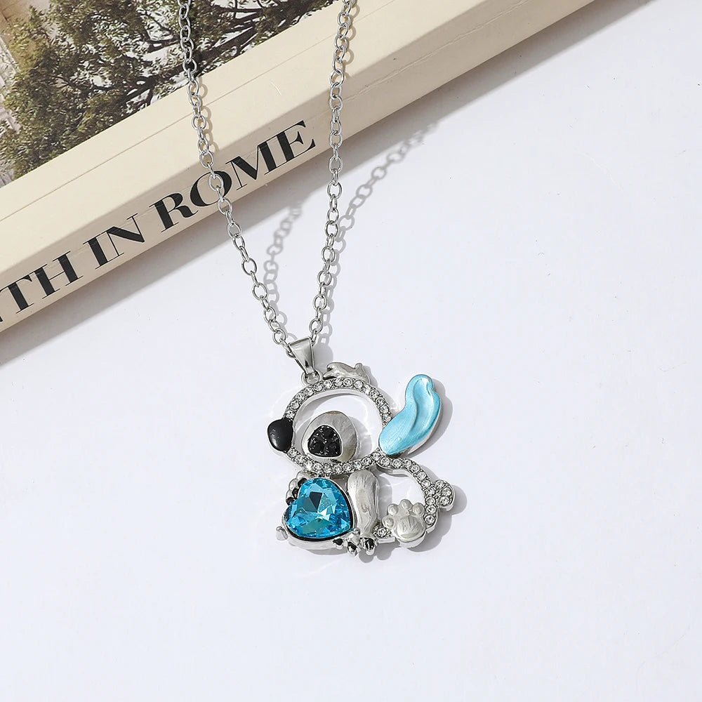 Stitch Heart Rhinestone Necklace – Lilo & Stitch