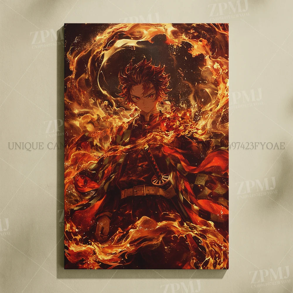 Demon Slayer Poster Art – Anime Canvas Wall Print
